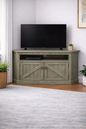 Rustic Curve Corner TV Stand – Solid Wood Corner Entertainment Center (Made in USA)
