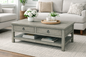 Rustic Promo Coffee Table – Solid Wood Living Room Table with Storage (Made in USA)