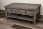 Rustic Promo Coffee Table – Solid Wood Living Room Table with Storage (Made in USA)