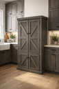 Rustic Promo Double-Door Pantry – Solid Wood Kitchen Storage Cabinet (Made in USA)