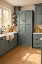 Rustic Promo Double-Door Pantry – Solid Wood Kitchen Storage Cabinet (Made in USA)