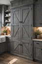 Rustic Promo Double-Door Pantry – Solid Wood Kitchen Storage Cabinet (Made in USA)