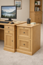 Poplar 2 Drawer File Cabinet – Solid Wood Lateral File Cabinet for Home Office (Made in USA)