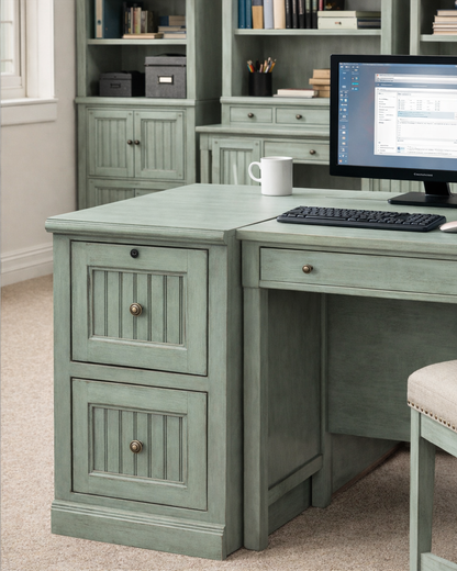 Poplar 2 Drawer File Cabinet – Solid Wood Lateral File Cabinet for Home Office (Made in USA)