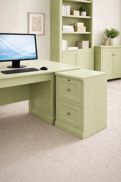 Poplar 2 Drawer File Cabinet – Solid Wood Lateral File Cabinet for Home Office (Made in USA)