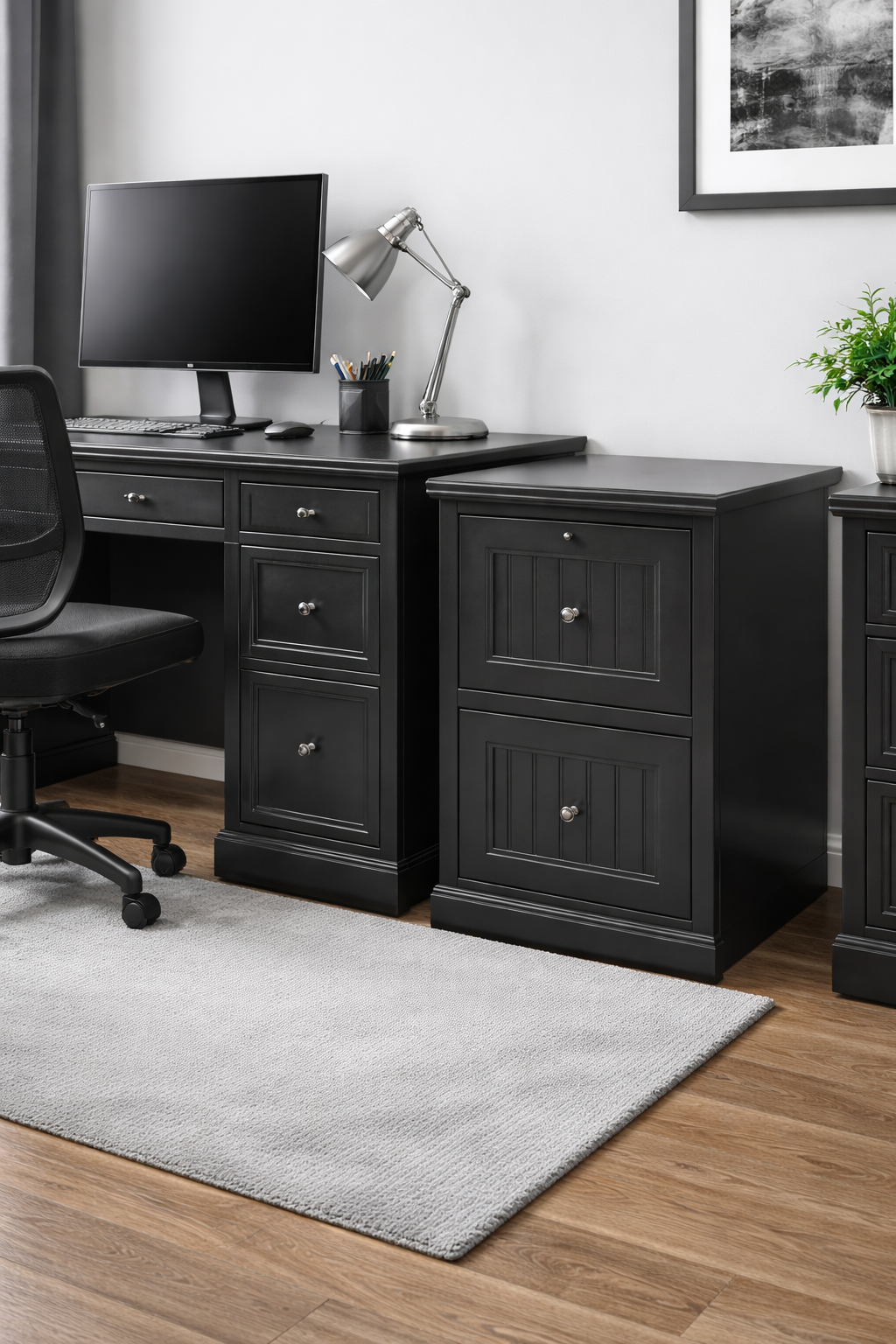 Poplar 2 Drawer File Cabinet – Solid Wood Lateral File Cabinet for Home Office (Made in USA)