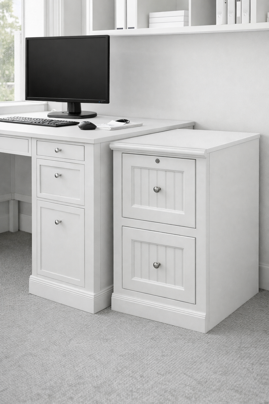 Poplar 2 Drawer File Cabinet – Solid Wood Lateral File Cabinet for Home Office (Made in USA)