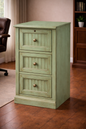 Poplar 3 Drawer File Cabinet – Solid Wood Office Storage with Locking Drawer (Made in USA)
