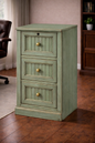 Poplar 3 Drawer File Cabinet – Solid Wood Office Storage with Locking Drawer (Made in USA)