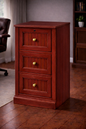 Poplar 3 Drawer File Cabinet – Solid Wood Office Storage with Locking Drawer (Made in USA)