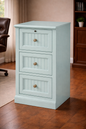 Poplar 3 Drawer File Cabinet – Solid Wood Office Storage with Locking Drawer (Made in USA)