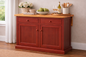 Poplar Kitchen Island with Flip-Up Top – Solid Wood Kitchen Storage & Prep Station (Made in USA)