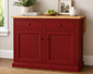 Poplar Kitchen Island with Flip-Up Top – Solid Wood Kitchen Storage & Prep Station (Made in USA)