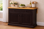 Poplar Kitchen Island with Flip-Up Top – Solid Wood Kitchen Storage & Prep Station (Made in USA)