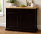 Poplar Kitchen Island with Flip-Up Top – Solid Wood Kitchen Storage & Prep Station (Made in USA)