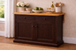 Poplar Kitchen Island with Flip-Up Top – Solid Wood Kitchen Storage & Prep Station (Made in USA)