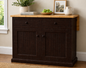Poplar Kitchen Island with Flip-Up Top – Solid Wood Kitchen Storage & Prep Station (Made in USA)