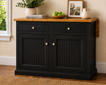 Poplar Kitchen Island with Flip-Up Top – Solid Wood Kitchen Storage & Prep Station (Made in USA)