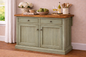Poplar Kitchen Island with Flip-Up Top – Solid Wood Kitchen Storage & Prep Station (Made in USA)