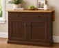 Poplar Kitchen Island with Flip-Up Top – Solid Wood Kitchen Storage & Prep Station (Made in USA)
