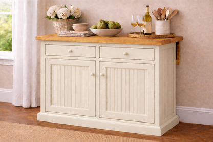 Poplar Kitchen Island with Flip-Up Top – Solid Wood Kitchen Storage & Prep Station (Made in USA)
