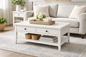 Poplar Coffee Table – Solid Wood Living Room Table with Storage (Made in USA)