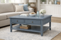 Poplar Coffee Table – Solid Wood Living Room Table with Storage (Made in USA)