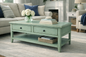 Poplar Coffee Table – Solid Wood Living Room Table with Storage (Made in USA)