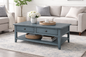 Poplar Coffee Table – Solid Wood Living Room Table with Storage (Made in USA)