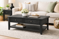 Poplar Coffee Table – Solid Wood Living Room Table with Storage (Made in USA)