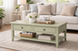 Poplar Coffee Table – Solid Wood Living Room Table with Storage (Made in USA)