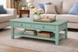 Poplar Coffee Table – Solid Wood Living Room Table with Storage (Made in USA)