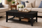 Poplar Coffee Table – Solid Wood Living Room Table with Storage (Made in USA)
