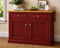 Poplar Kitchen Island with Flip-Up Top – Solid Wood Kitchen Storage & Prep Station (Made in USA)