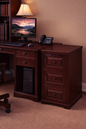 Oak 3 Drawer File Cabinet – Solid Wood Office Storage with Locking Drawer (Made in USA)