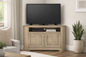 Poplar Curve Corner TV Stand – Solid Wood Corner Entertainment Center (Made in USA)