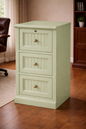Poplar 3 Drawer File Cabinet – Solid Wood Office Storage with Locking Drawer (Made in USA)